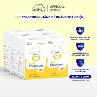 Combo 6 Sữa Non SOKI COLOSTRUM Giúp Bé Ăn Ngon, Tiêu Hóa Tốt, Đề Kháng Khỏe 20 gói
