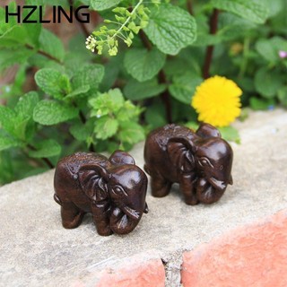 Bộ 1/2 tượng gỗ hình con voi đem lại may mắn dùng trang trí nhà
