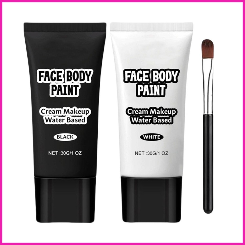 Kem Face Painting Kit Kem Body Paint Full Coverage Foundation Makeup Black White Face Body Paint wit