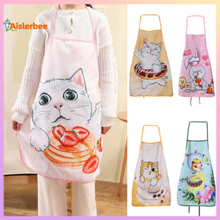 Aislerbee Tạp Dề Mèo Hoạt Hình Dễ Thương Tạp Dề Vải Lanh Trẻ Em Gia Đình Trò Chơi Không Tay Tạp Dề Nhà Bếp Gia Đình Tạp Dề Đồ Dùng Gia Đình