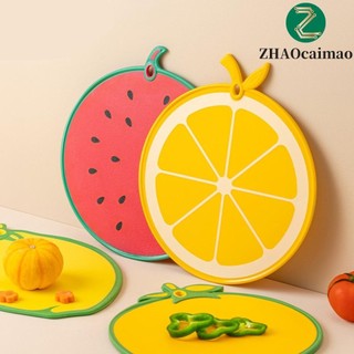 ZHAOcaimao Hình Trái Cây, Thớt Dày Nhựa, Chất Liệu An Toàn Khỏe Mạnh Chống Trơn Trượt Kháng Khuẩn Nhà Bếp Tiện Ích Trẻ Em