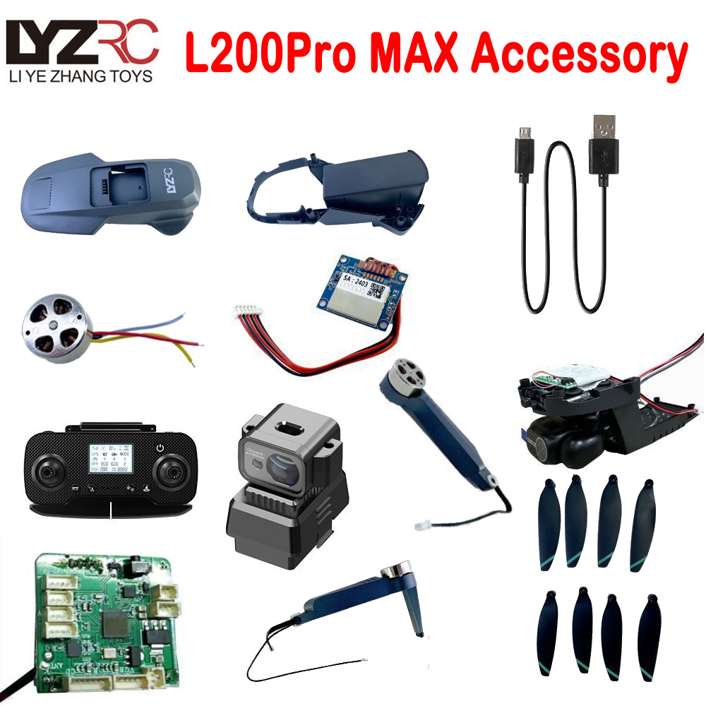 L200 Pro MAX Drone Phụ tùng chân có phụ kiện động cơ Cánh quạt Vỏ che thân cho GPS WIFI Drone L200pr
