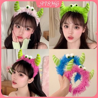 AISHG Dễ Thương Quái Vật Nhỏ Sang Trọng Băng Đô Nữ Quirky Rửa Mặt Băng Đô Quấn Tóc Phụ Kiện Tóc