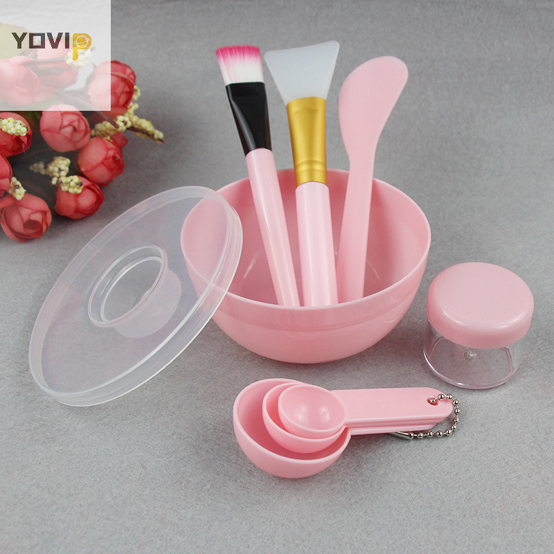 Yovip Facial Brush Mask Bowl Spoon Set Mask Brush Bar DIY Beauty Tools Mixing Tools Skin Care Makeup