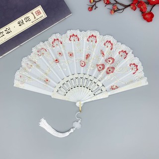 Plum Cổ Quạt Hanfu Quạt Nữ Cổ Điển Quạt Gấp Quạt Quà Tặng Quạt Đĩa Quạt Khiêu Vũ Quạt Cô Gái Quạt