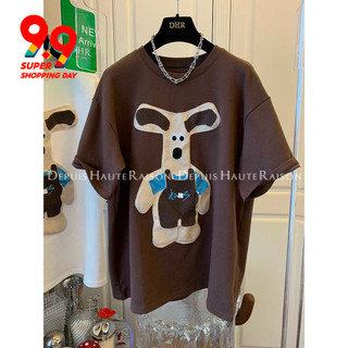 Áo Thun Cotton Len Tay Ngắn Cổ Tròn Dáng Rộng Thời Trang Xuân Hè 2023 Cho Nữ