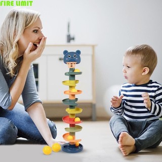 Fire LIMIT Bóng Thả Cuộn Xoay Tháp Trò Chơi Tắm Tập Đi Trẻ Em Quà Tặng Phát Triển Trí Thông Minh Xếp Chồng Đồ Chơi Trò Chơi Cha Mẹ-Con Bộ Đường Xoay