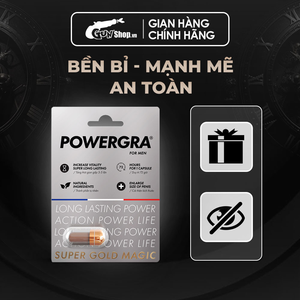 Viên uống hỗ trợ nam giới Powergra For Men (Super Gold Magic) vỉ 1 viên | GUNSHOP VIỆT NAM