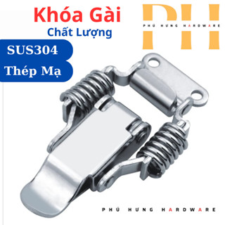 Khoá gài, khóa móc inox 304 dạng lò xo size 59*35mm.