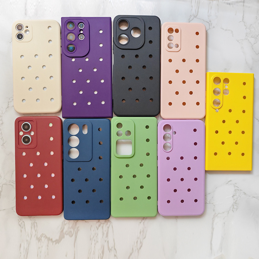 OPPO A60 A3 PRO A38 A18 A17 A17K A16 A16K A79 A98 A36 A76 A96 A94 A98 4G 5G Vỏ Mềm Kẹo Tản Nhiệt Lỗ
