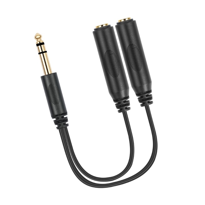 BTM Đáng Tin cậy 1 4 inch TRS Stereo Splitter Y Cable Splitter Cord Micro Splitter Splitter Splitter