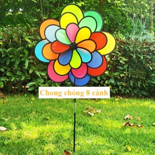 Chong chóng vải 8 cánh 50cm giá rẻ, trang trí lễ hội, sự kiện, trường học, nhà hàng, xe cafe trà sữa