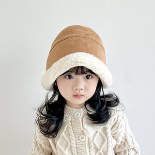 [1-12 Tuổi] Mũ Trẻ Em Thu Đông Sang Trọng Dày Dễ Thương Lông Bóng Bé Gái Mũ Ấm Áp Mông Cổ Mũ Xô Thường Ngày Mũ Chậu A410