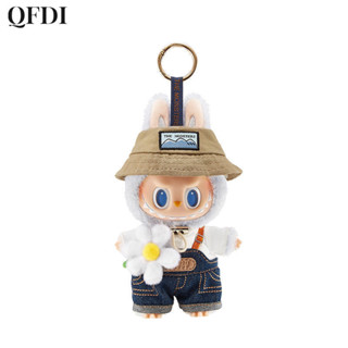 Qfdi PopMart Labubububu Spring Wild Vinyl Plush Doll Schoolbag Mặt dây chuyền