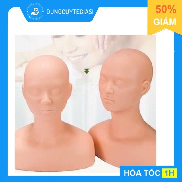 Đầu manocanh nửa người cho người học massage, trang điểm (mát xa)