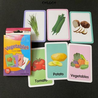 CHLOCH Thẻ Flash Cho Bé Sớm, Trái Cây Montessori Thẻ Flash Giáo Dục Trẻ Em, Thẻ Nhận Dạng Từ Tiếng Anh Động Vật Bền Đẹp Học Tập Tại Nhà