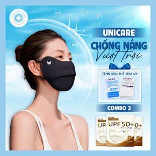[Combo 3] Khẩu trang chống tia UV UNICARE Proof Mask mềm mịn thoáng mát, khẩu trang vải chống nắng
