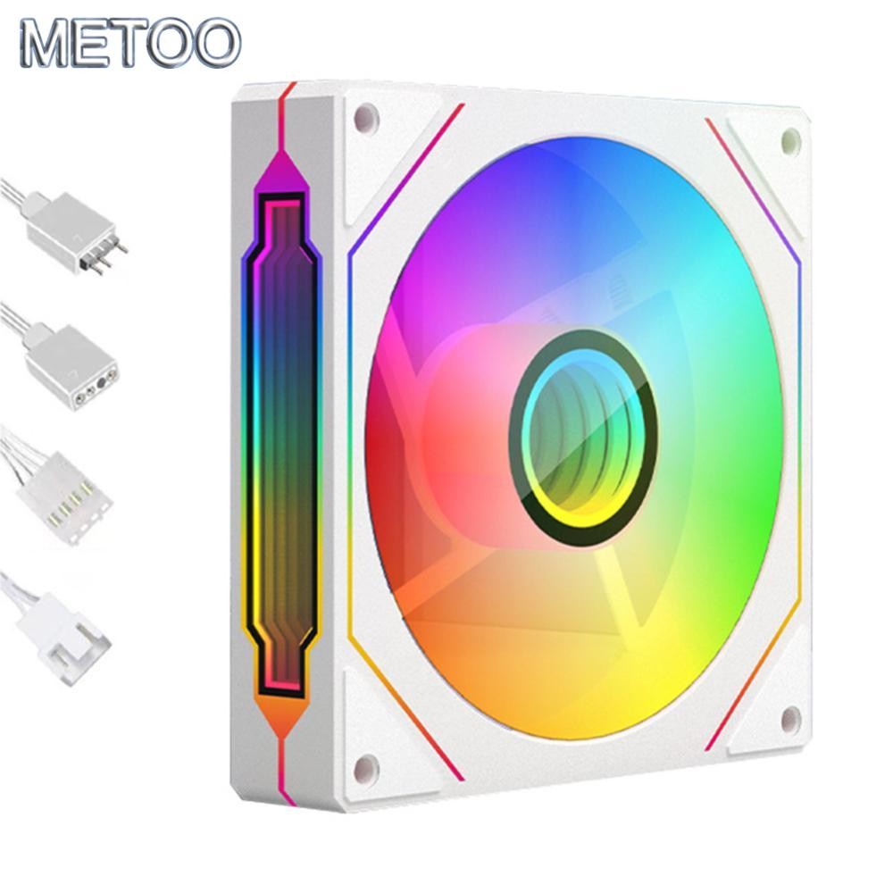 Quạt ốp lưng MT 4Pro 120mm ARGB Điều khiển nhiệt độ PWM 5V 3PIN Gương vô cực 3 mặt Quạt làm mát máy 