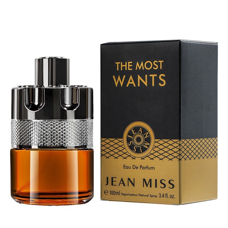 Nước hoa nam Jean Miss The Most Wants 100ml, mùi gỗ nam tính, lưu hương 8–12h, thiết kế mạnh mẽ