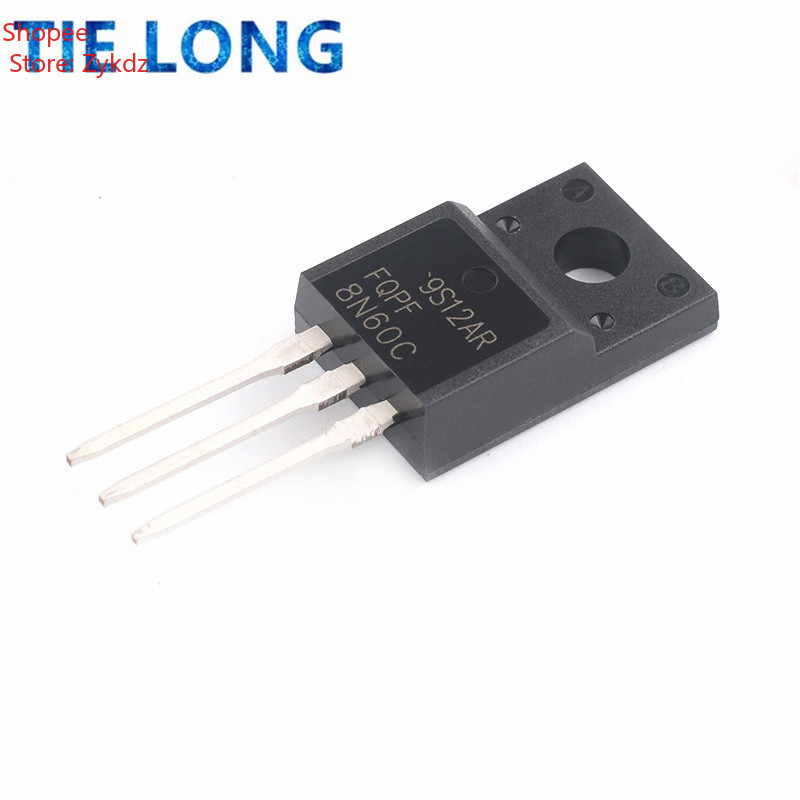 10 chiếc FQPF8N60C 8N60C 8N60 600V 8A MOSFET N-Channel bóng bán dẫn TO-220F mới nguyên bản
