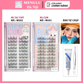 MengLu Lông Mi Giả Cụm Phong Cách Mèo Tự Nhiên 10 Hàng Tự Nối