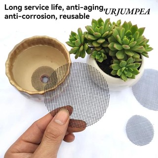 URJUMPEA 50 Cái / bộ Màn Hình Thoát Nước Cây Cảnh, Ngăn Ngừa Mất Đất Thoáng Khí Chậu Hoa Lỗ Lưới Tấm Lót, Chậu Hoa Tròn Nhựa Đáy Thảm Dụng Cụ Hoa Cây Cảnh