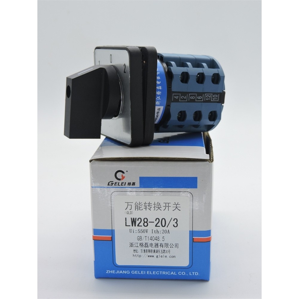 Chuyển đổi GEI GEI Universal Ba tốc độ LW28-20A / 1 2 Phần / 3 Phần 32A Công tắc nguồn pxa1