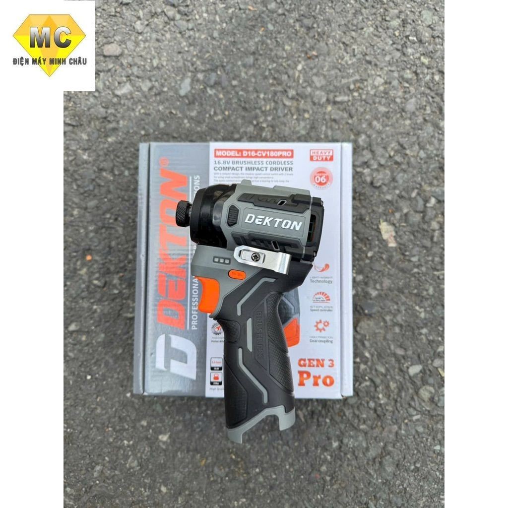 Máy Chuyên Vít Pin D16 Dekton D16-CV180PRO - Gen 3 - Lực Siết 180Nm - 3 Màu Xanh, Xám, Olive