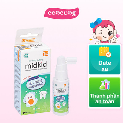 Xịt chống sâu răng Midkid hương nho 30mL