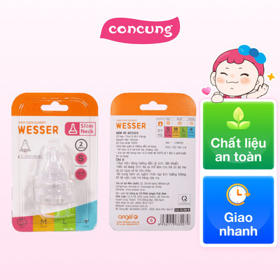 Vĩ 2 núm ty cổ hẹp Wesser size S