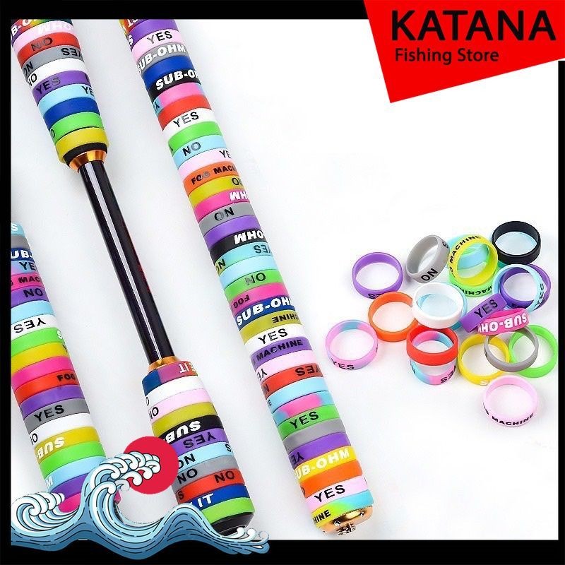[Katana Fishing] Combo 20c,30c,50c Vòng Nhẫn Silicon Chống Trơn Trượt Cho Cần Câu cá, Ná Cao Su Tiện