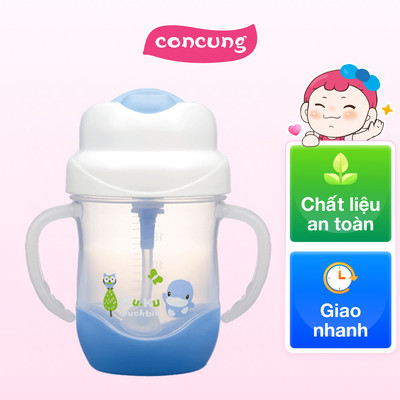 Bình uống nước ống hút có tay cầm Kuku (KU5472, 200ml Xanh)