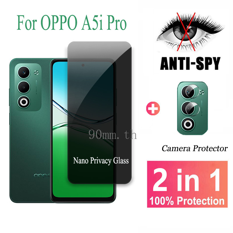 Bảo vệ màn hình riêng tư 2 trong 1 OPPO A5i Pro cho OPPO A5i Pro A5 Pro A5x A5m 5G 4G Kính cường lực