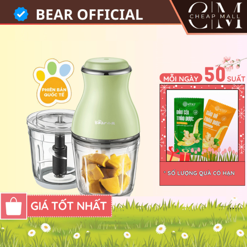 [Quốc tế] Máy Xay Thực Phẩm Đa Năng 600ml Bear QSJ-B02U2 - Hàng chính hãng - BH 18 Tháng - CHEAP CMO