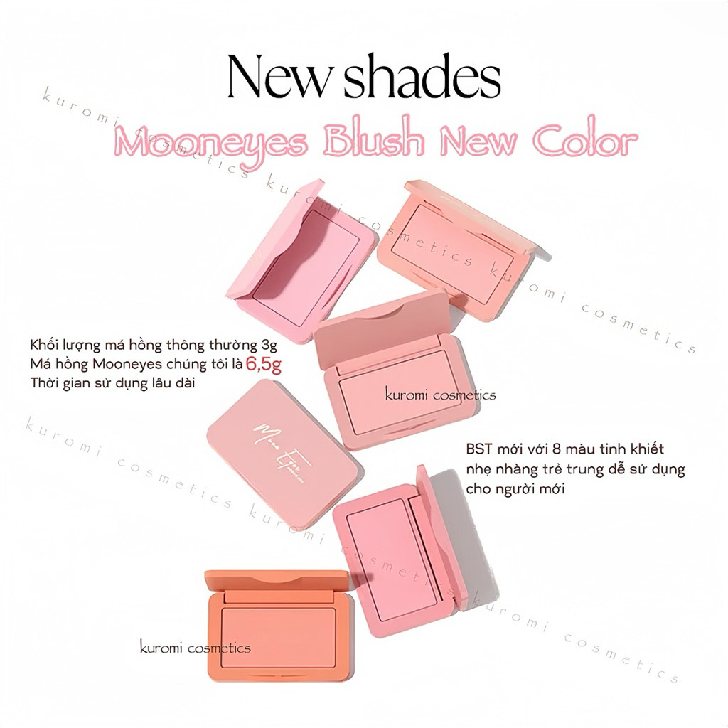 [MOON EYES] Phấn má hồng Mooneyes 60 Màu Đơn Sắc Matte Blush Mịn Lì Tự Nhiên Lâu Trôi 6.5g | BigBuy360 - bigbuy360.vn