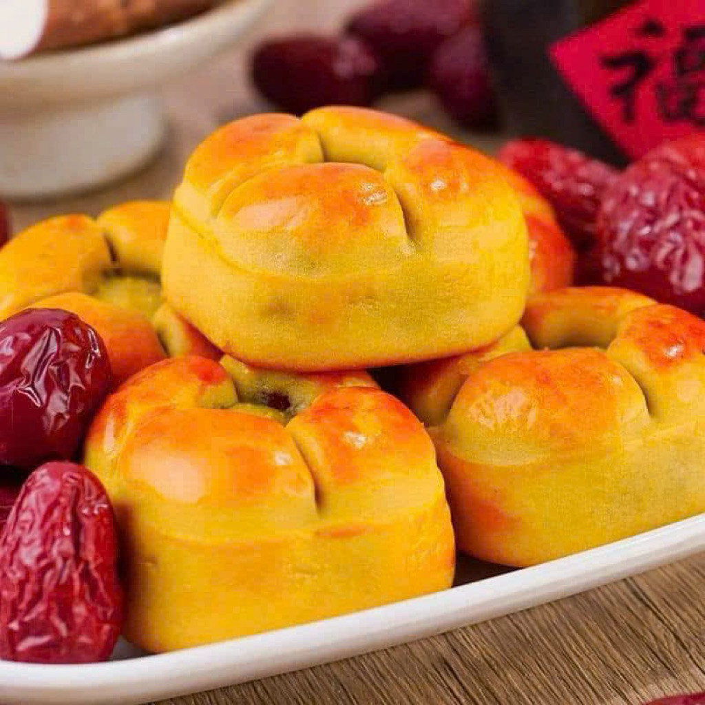 1Kg Bánh Chà Là Táo Đỏ, Óc Chó, Khoai Mỡ Dinh Dưỡng Không Đường (37 -39 chiếc)