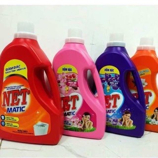 Nước giặt đậm đặc net matic can 3,3kg/3,6kg đủ màu