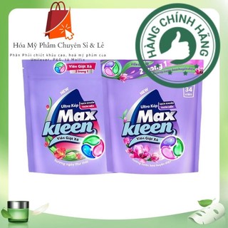 Maxkleen Viên Giặt Xả 2 Trong 1 Nhiều Hương (34 viên/túi).