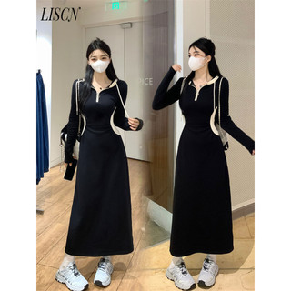 LISCN váy Đầm váy nữ body đầm Thời trang Korean hàn quốc Minimalist WLQ2300MOP 28Z240711