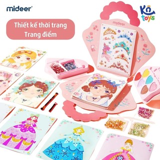  Bộ Đồ Chơi Trang Điểm và Thiết Kế Thời Trang Công Chúa 3in1 – Mideer Dress Up Game Set – Princess Makeup Kit 