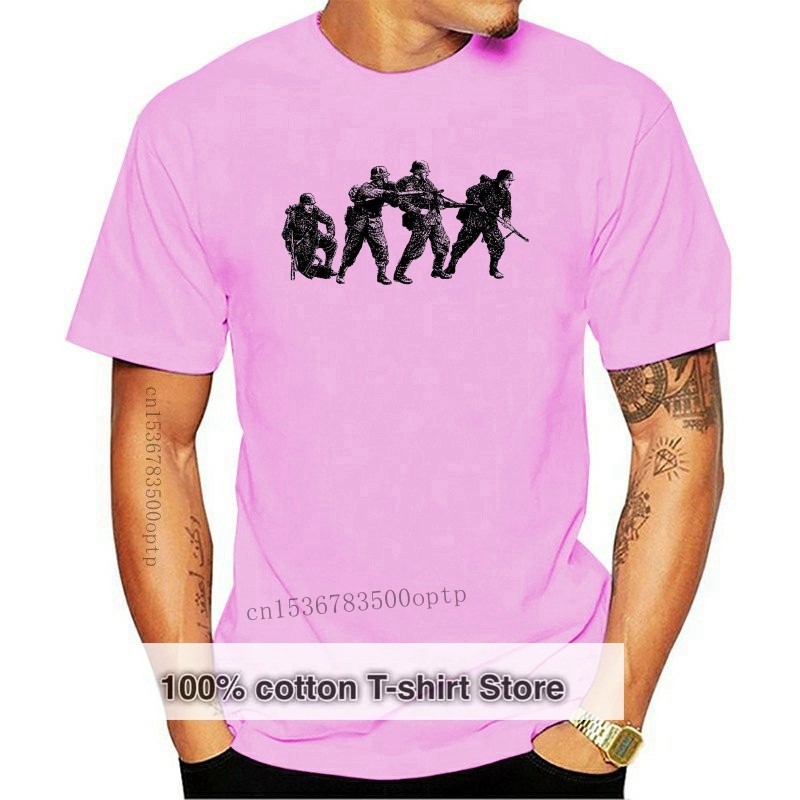 Áo nam mùa hè 2019 Bộ binh Đức ở Dot Camo Áo thun WWII WW2 Waffen Wehrmacht MG42 K98 ASL FURY