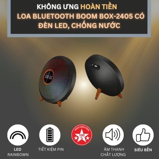 Loa bluetooth boom box-2405 không dây có đèn led cao cấp có đèn, âm thanh chất lượng, để bàn độ trung thực cao