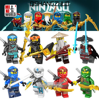 Ninjago Bộ Sưu Tập Đồ Chơi Khối Xây Dựng Thuyền jay cole Hoàng Đế wu lloyd kai zane a107-114