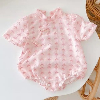 Body Cổ Tàu Họa Tiết Màu Hồng Cho Bé Gái Sơ Sinh 1 2 Tuổi MINTSCLOSET Quảng Châu - BS6299