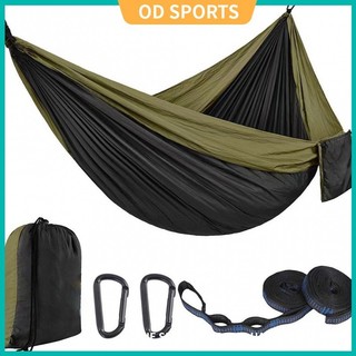 Võng Ngoài Trời Nylon Dù Vải Võng Giải Trí Xoay Treo Ghế Cắm Trại Đơn Đôi Nhiều Màu O8ZR