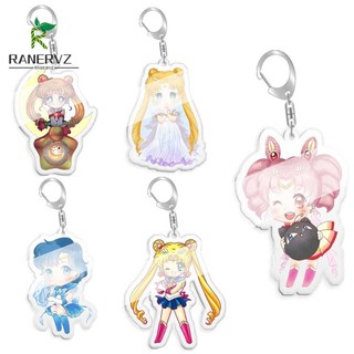 Móc khóa hai mặt bằng acrylic hình Sailor Moon dễ thương