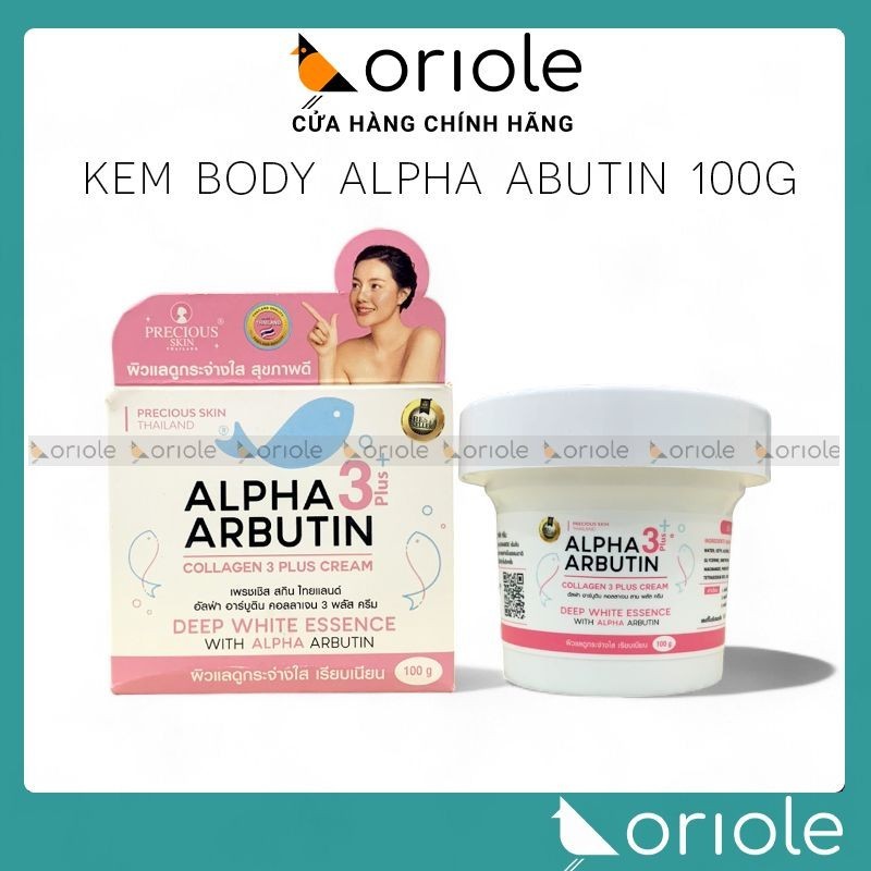 Kem Body Alpha Abutin Collagen 3Plus Cream Thái Lan Chính Hãng 100g