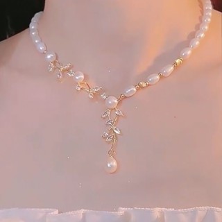 Vòng cổ ngọc trai Hàn Quốc Dây chuyền Mặc áo Dài Xương đòn Nữ Cao Cấp Choker