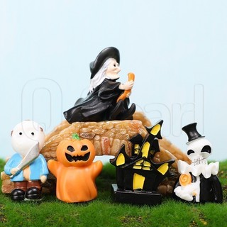 Đồ trang trí ô tô Mini Halloween - Trang trí bảng điều khiển ô tô DIY - Trang trí thu nhỏ phong cảnh vi mô gia đình - Phụ kiện ô tô bằng nhựa hoạt hình dễ thương - Các bức tượng ma bí ngô Kawaii