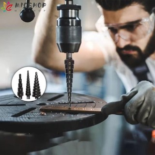 Mioshop 3 Mũi khoan, Lỗ kim loại bằng gỗ Mũi khoan bước rãnh thẳng, Bộ dụng cụ khoan HSS chất lượng cao cầm tay Dụng cụ mở lỗ
